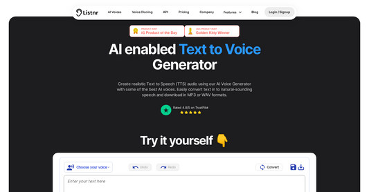 Listnr 2.0 - Texto a voz por Yeswelab.com