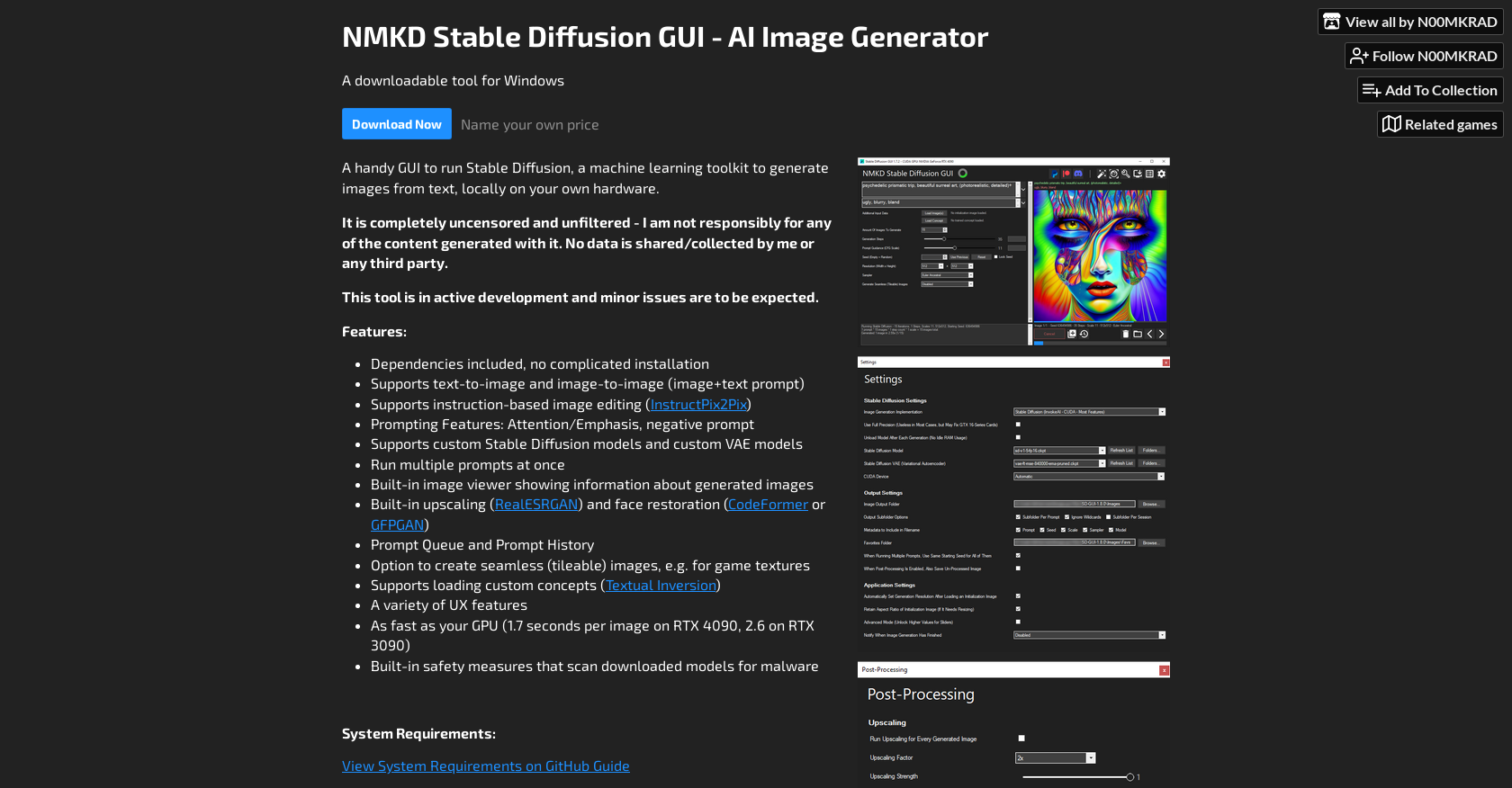 NMKD Stable Diffusion GUI - Generador De Imágenes De IA Gratuito – Yeswelab