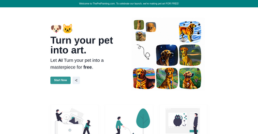 ThePetPainting - Generación de imágenes de mascotas por Yeswelab.com