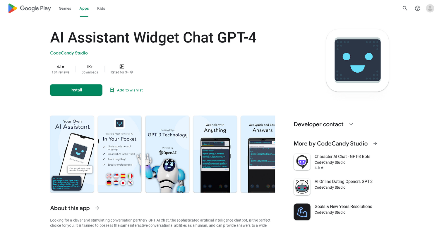 Android AI Assistant Widget - GPT-4 AI Chat Assistant – Yeswelab