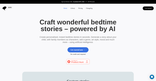 BedtimeStory - Escritura de cuentos por Yeswelab.com