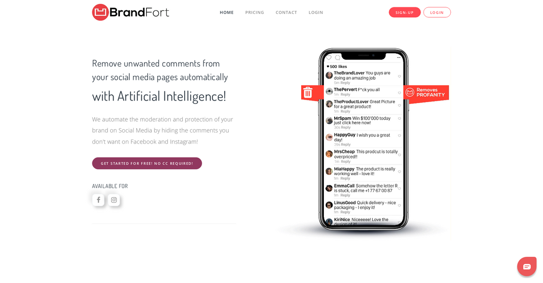 Brandfort - Eliminación de comentarios por Yeswelab.com