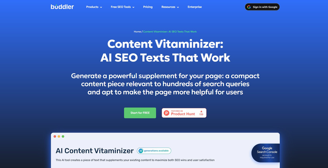 AI Content Vitaminizer by Buddler - Contenido SEO por Yeswelab.com