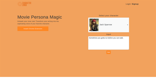 Character lingo - Personajes de películas por Yeswelab.com