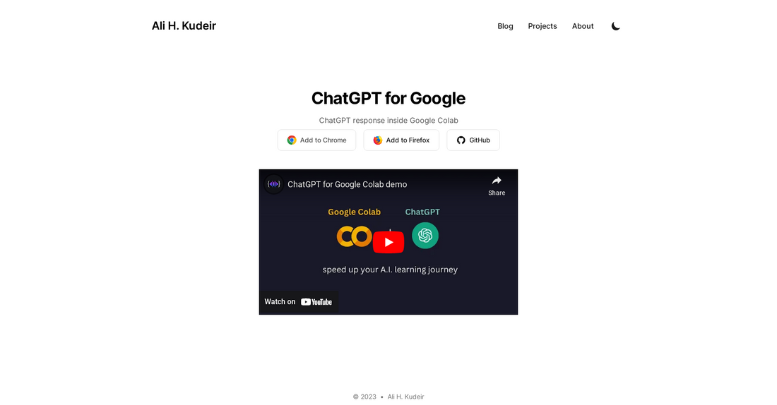 ChatGPT for Google Colab - Explicaciones de código por Yeswelab.com