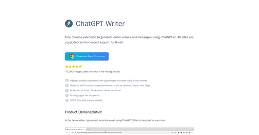 ChatGPT Writer - Escribir correo electrónico por Yeswelab.com