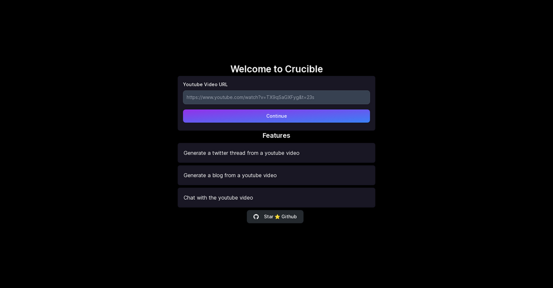 Crucible - Publicaciones en redes sociales de videos de Youtube por Yeswelab.com