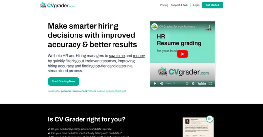 CVGrader - Análisis de currículum por Yeswelab.com