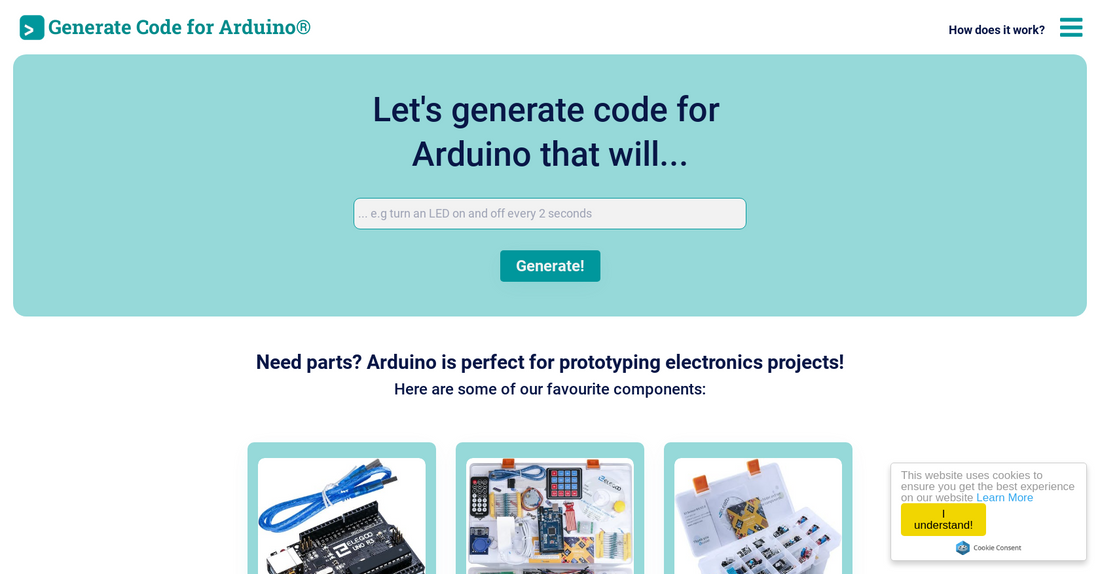 Duino Code Generator - Codificación arduino por Yeswelab.com