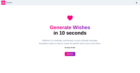 Easywish - Generación de deseos por Yeswelab.com