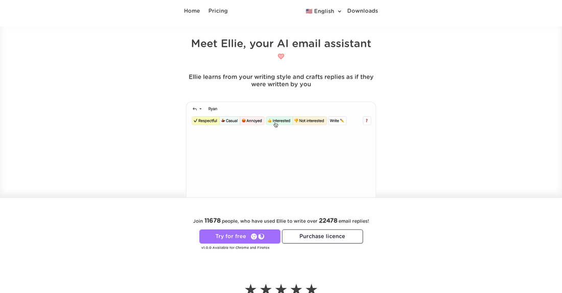 Ellie - Escribir correo electrónico por Yeswelab.com