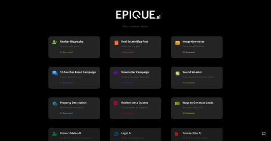 Epique AI - Generación de imágenes para Inmobiliarias por Yeswelab.com