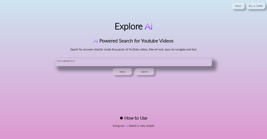 Explore AI - Búsqueda de videos por Yeswelab.com