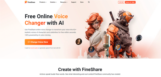 FineShare Voice Changer - Cambio de voz por Yeswelab.com