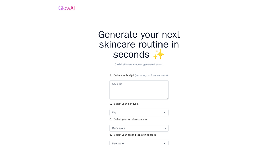 Glow AI - Rutina de cuidado de la piel por Yeswelab.com