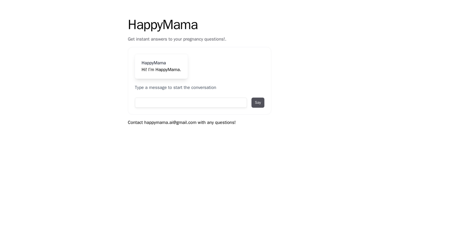 Happy Mama La aplicación de chatbot de IA para mujeres embarazadas