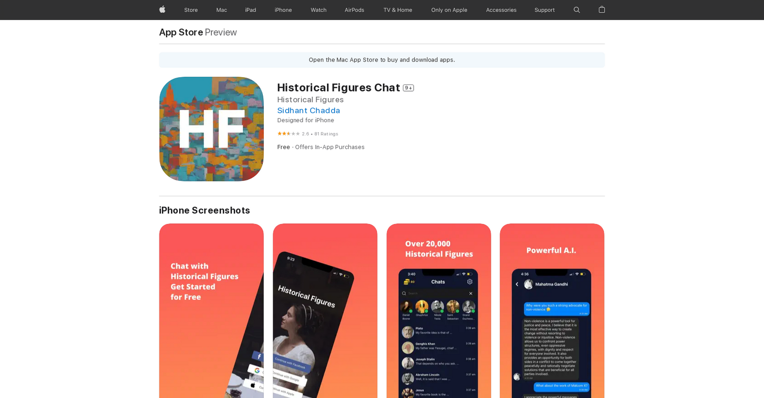 Historical Figures Chat la app de inteligencia artificial para conver