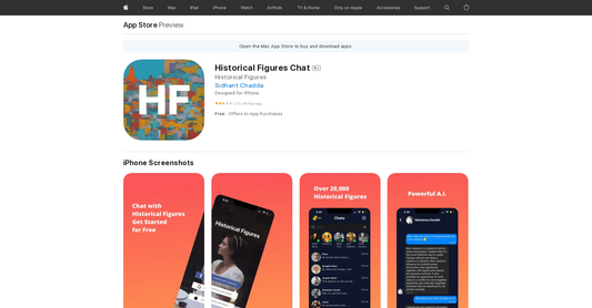 Historical Figures Chat (iOS) - Conversación por Yeswelab.com