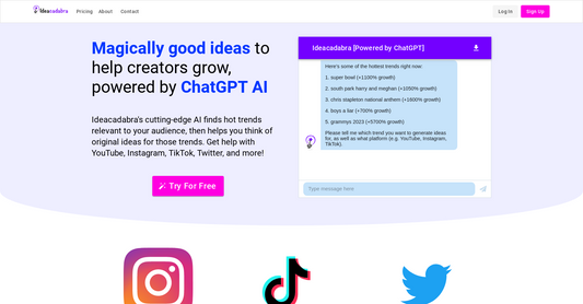 Ideacadabra - Generador de ideas de contenido por Yeswelab.com