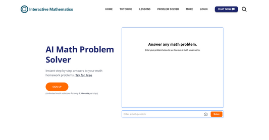 Interactive Mathematics - Resolución de problemas de Matemáticas por Yeswelab.com