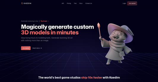 Kaedim - Conversión de imágenes 2D a 3D por Yeswelab.com