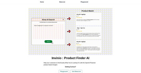 Kinso AI - Buscador de productos por Yeswelab.com