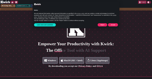 Kwirk - Copywriting por Yeswelab.com