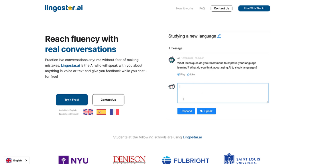 Lingostar - Generación de conversación por Yeswelab.com