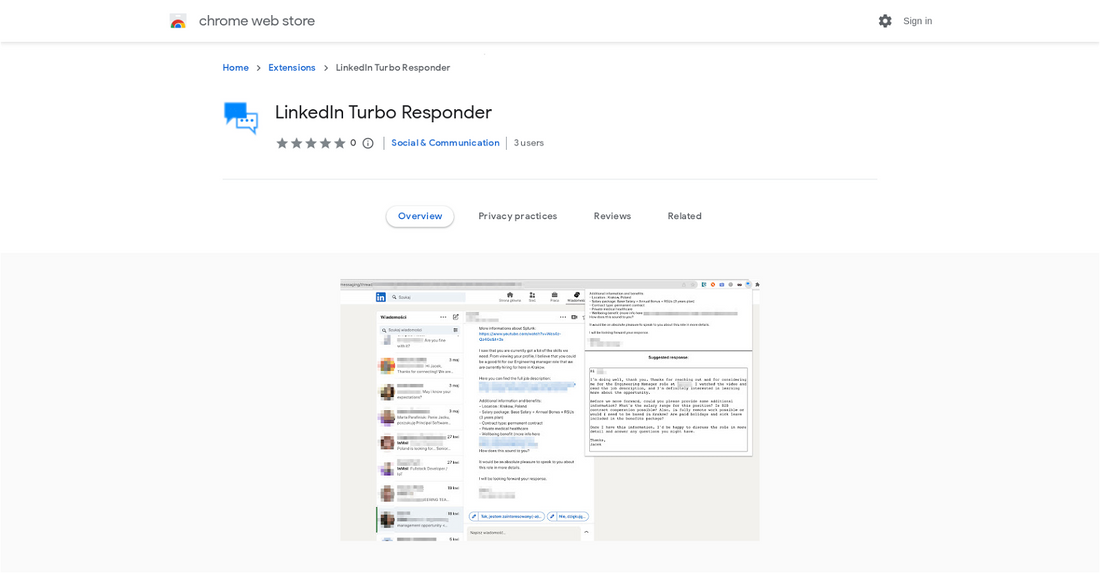 LinkedIn Turbo Responder - Generador de respuestas para Linkedin por Yeswelab.com