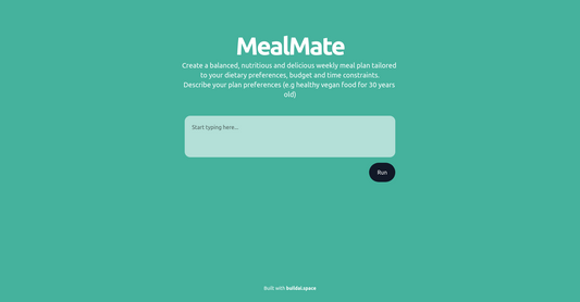 MealMate - Planes de alimentación por Yeswelab.com