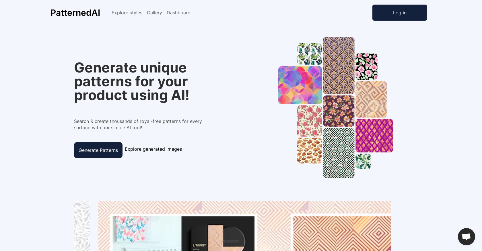 PatternedAI - Creador de patrones impulsado por IA – Yeswelab