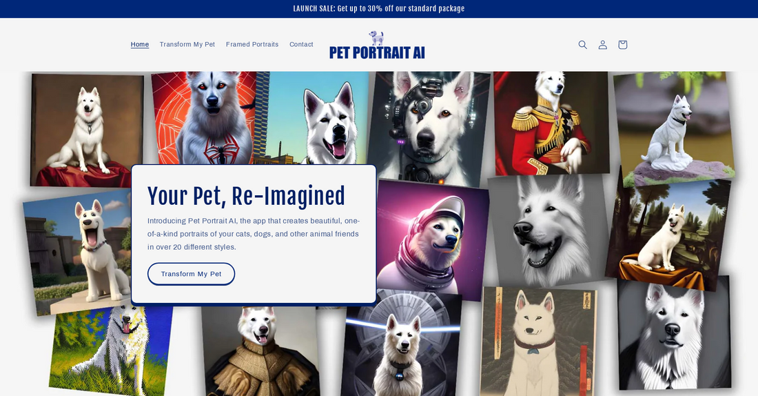 Petportrait - Generación de imágenes de mascotas por Yeswelab.com
