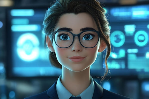 Avatar de inteligencia artificial Synthesia presentación profesional