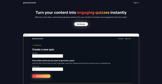 QuizGrowth - Cuestionarios por Yeswelab.com