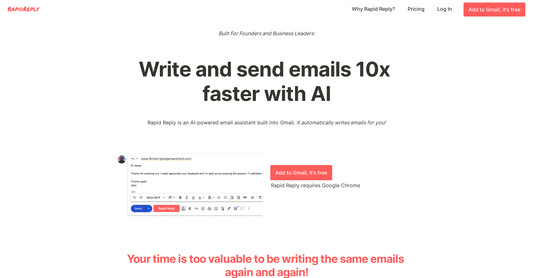 Rapidreply - Escribir correo electrónico por Yeswelab.com
