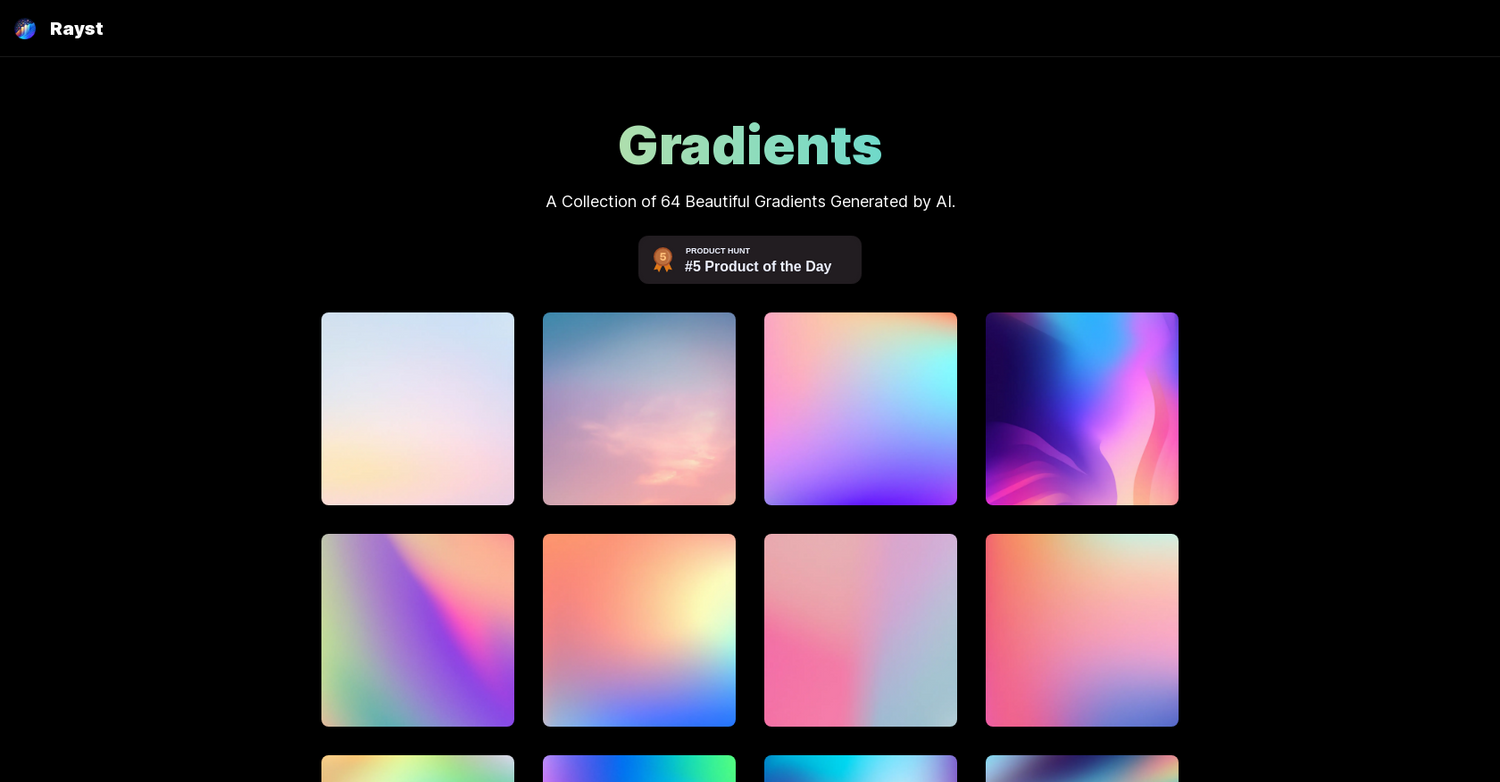 Rayst Gradients - Colección de 64 hermosos gradientes generados por IA ...