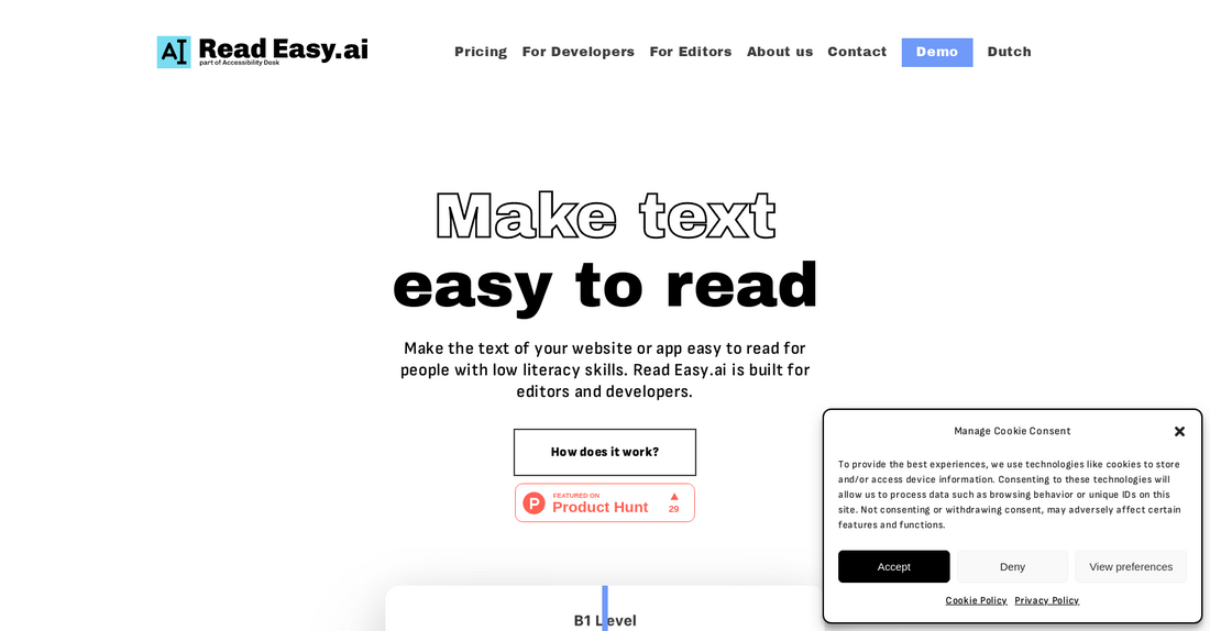 Read Easy.ai - Reescritura de texto por Yeswelab.com