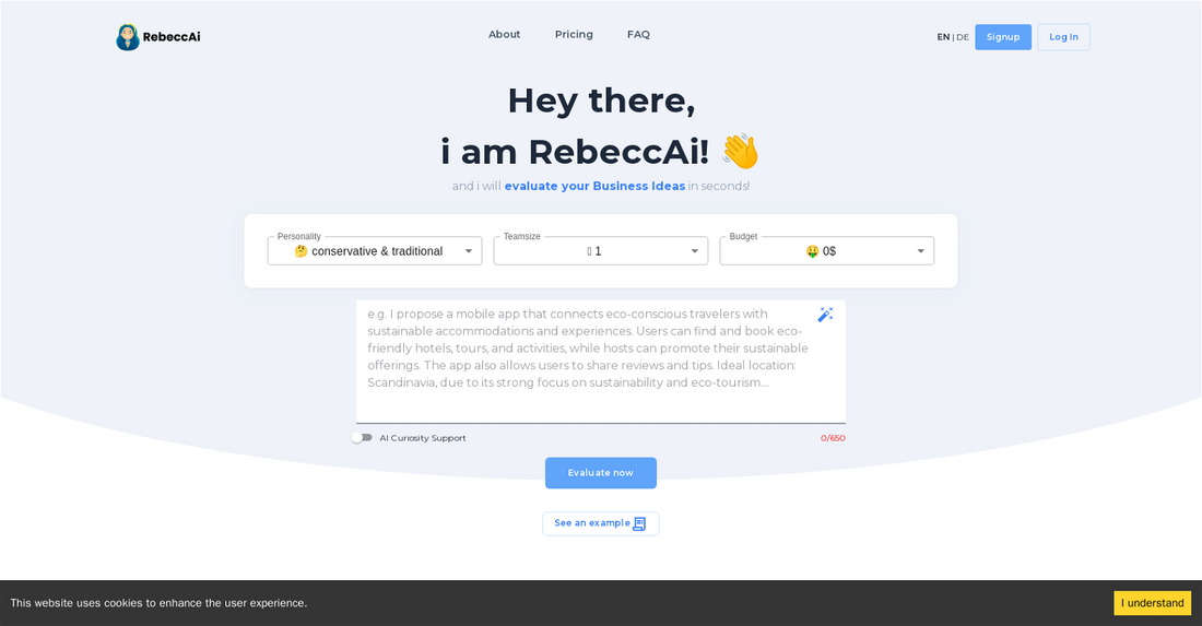 RebeccAi - Evaluación de Ideas de negocio por Yeswelab.com