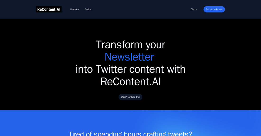 ReContent.AI - Twitter por Yeswelab.com