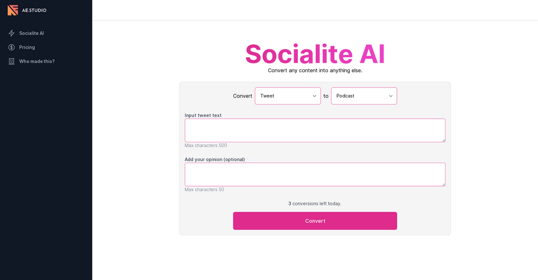 Socialiteai - Conversión de contenido por Yeswelab.com