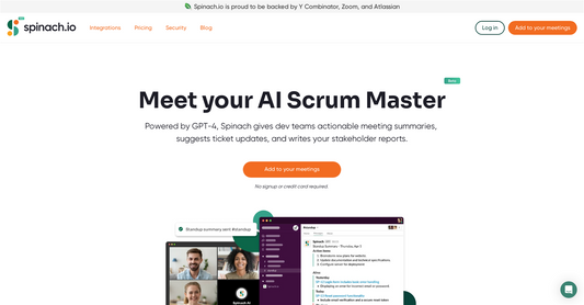 Spinach.io - Scrum master por Yeswelab.com