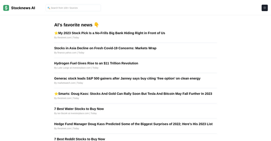 Stocknews AI - Noticias del mercado de valores por Yeswelab.com