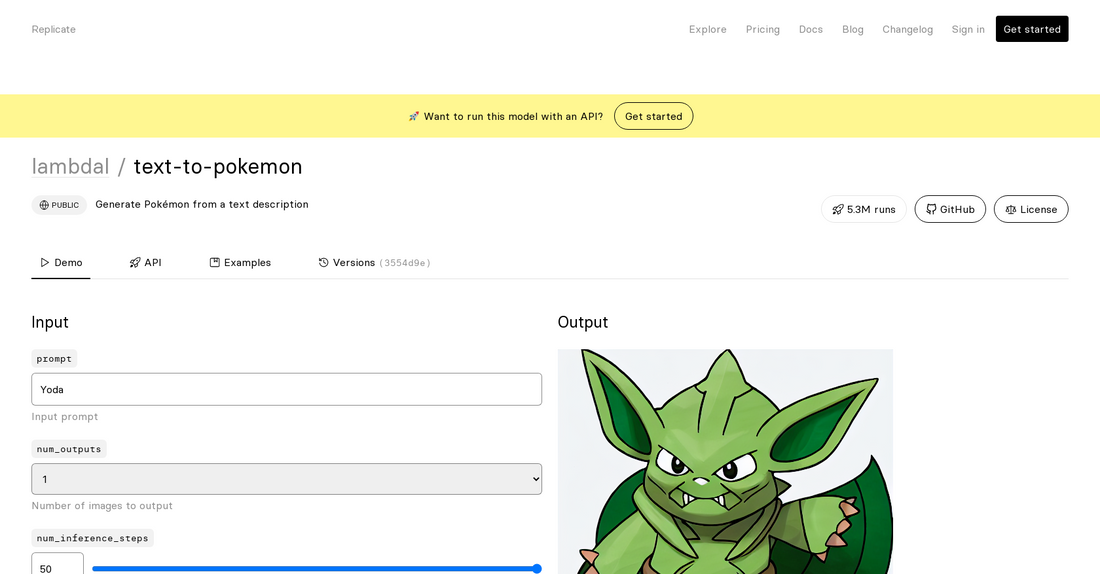 Text-to-pokemon - Generación de imágenes al estilo Pokémon por Yeswelab.com