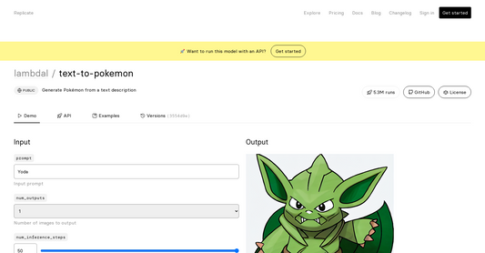 Text-to-pokemon - Generación de imágenes al estilo Pokémon por Yeswelab.com