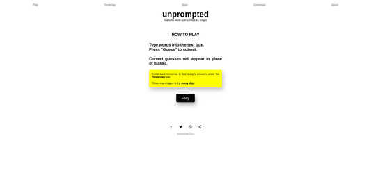 Unpromptedgame - Juego de imagen por Yeswelab.com