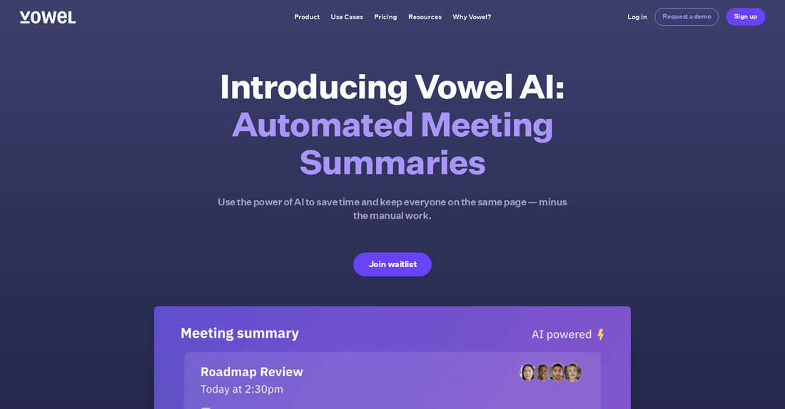 Vowel - Resúmenes de reuniones por Yeswelab.com